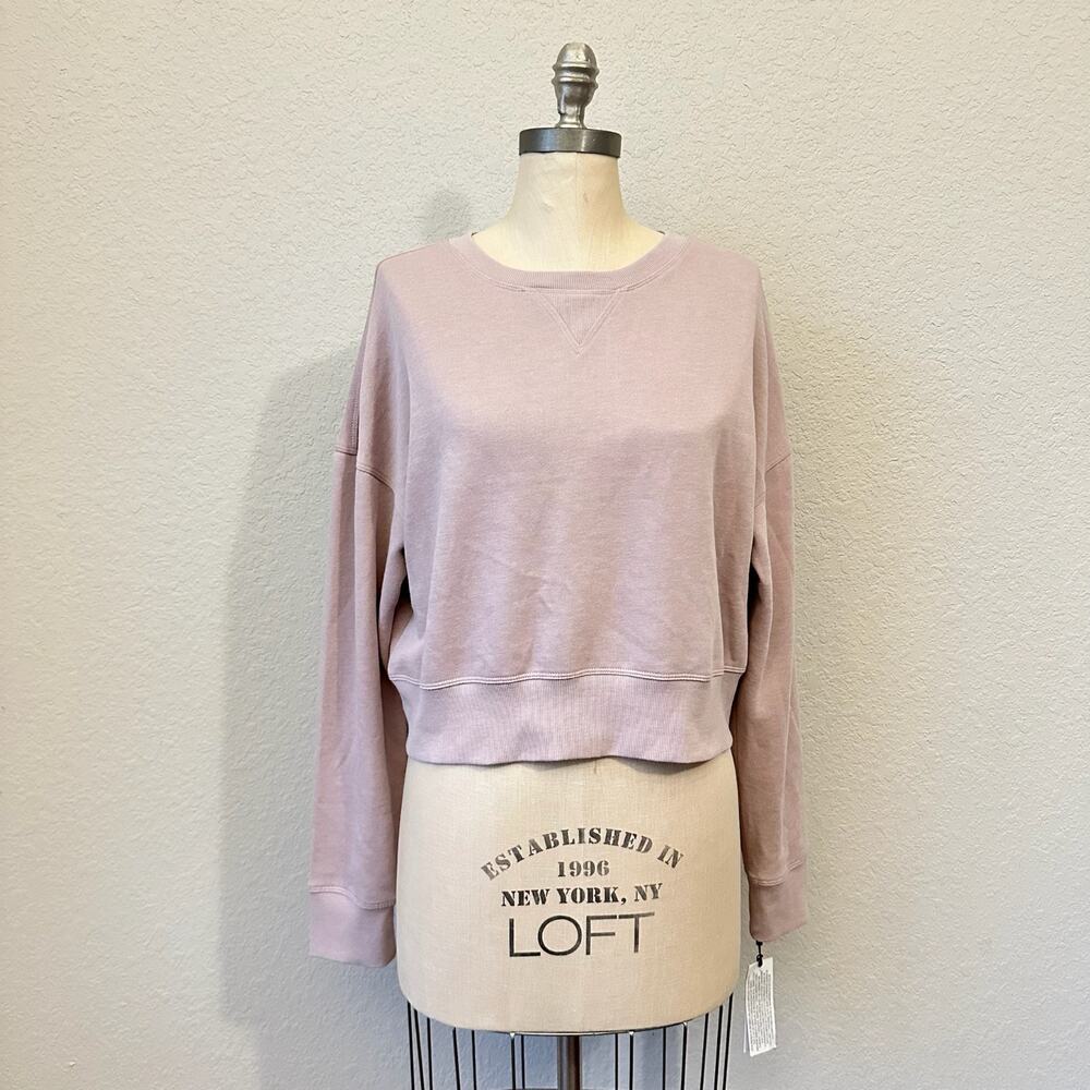 CALVIN KLEIN Performance Sweatshirt Dusty Rose Zip Back Fleece NWT